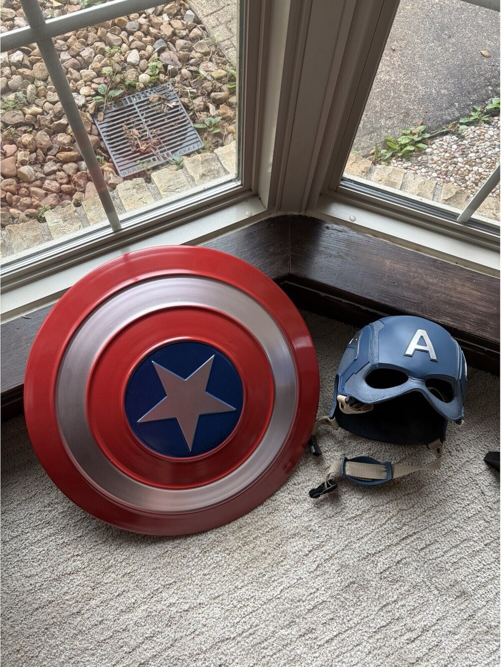 Captain America Metal Shield & Xcoser Civil War Resin Mask Cosplay Prop Replica